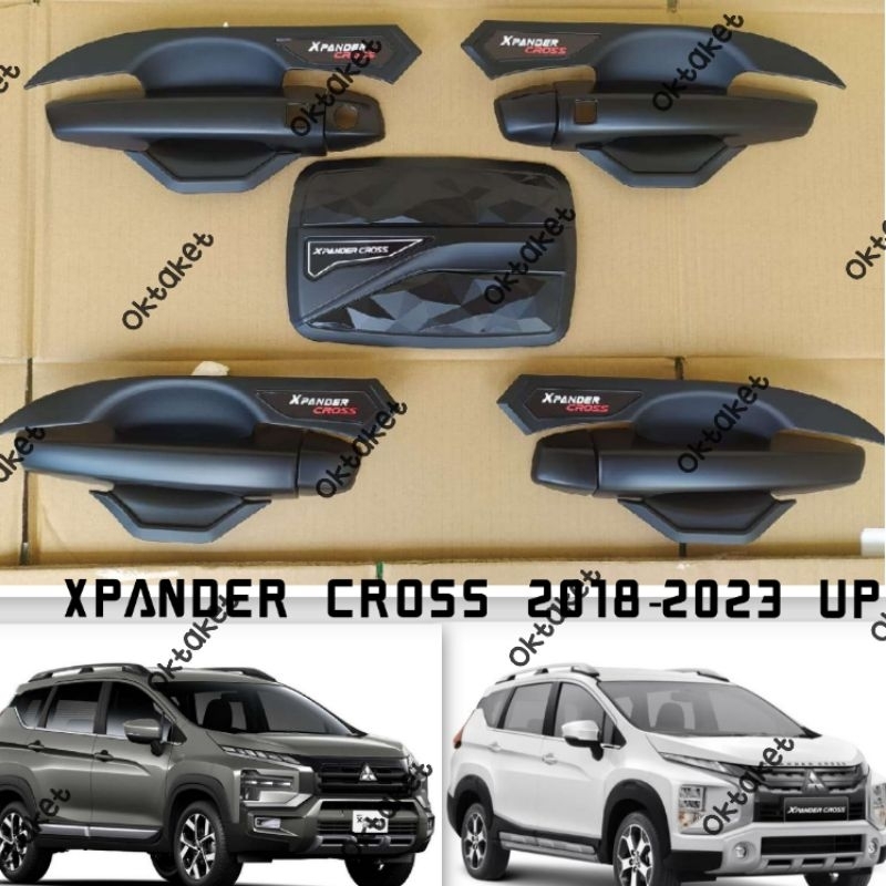 paket outer handle tank cover Xpander Cross 2018 2020 2023 2024 Hitam Chrome Carbontivo