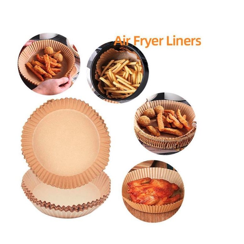 GP Kertas Alas Air Fryer 50pcs Anti Lengket Tahan Minyak 16cm / kertas Minyak 20cm / baking paper 16cm / kertas alas air fryer