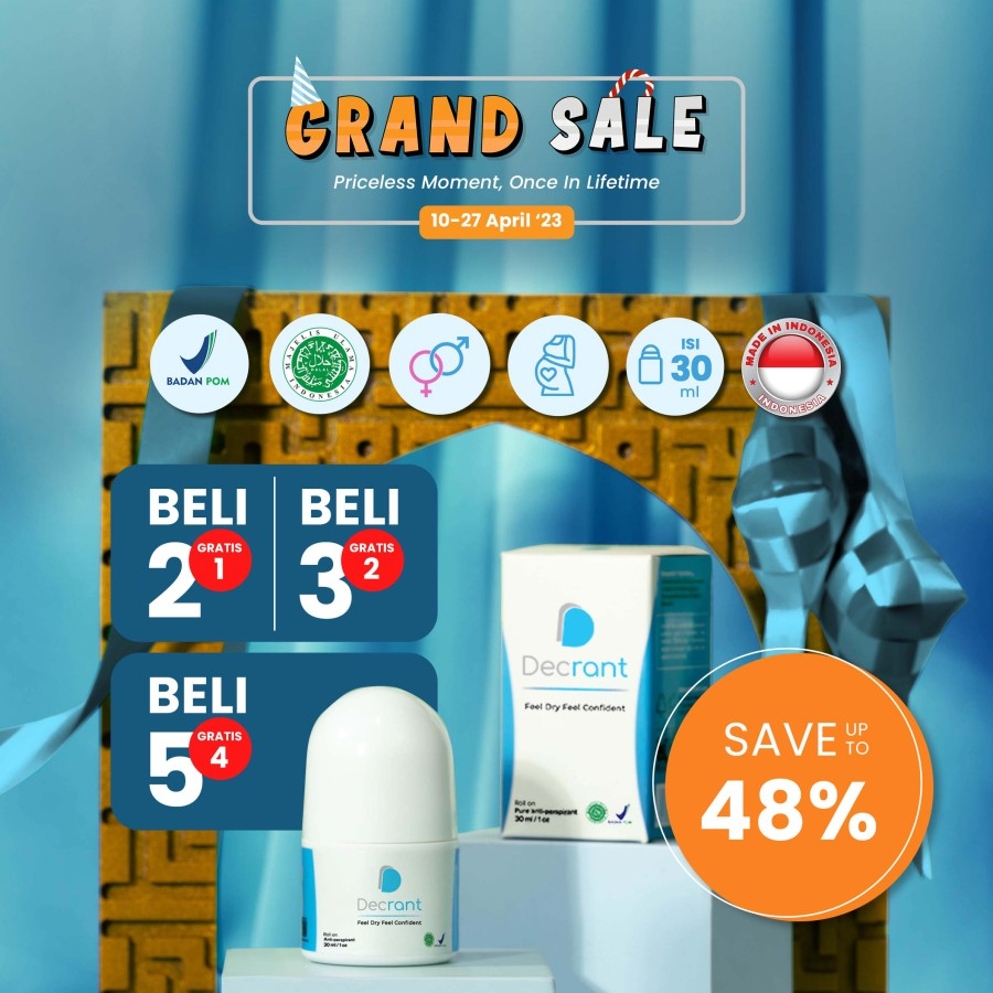 Decrant Deodorant Anti Perspirant 30ml Roll On Deodoran 30 ml