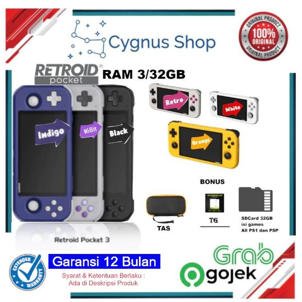 Retroid Pocket 3 Handheld Retro Gaming Video Game Arcade Gameboy Neo Geo SNES NES  PSP PS1 PS2 NDS Emulator RP3 Console System Retro Classic