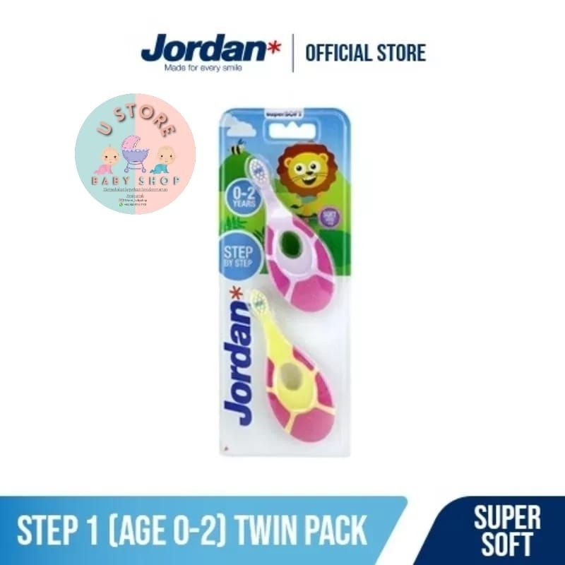 Jordan Sikat Gigi Anak step 1 (0-2th) twin pack Jordan toothbursh sikat gigi anak Step 1