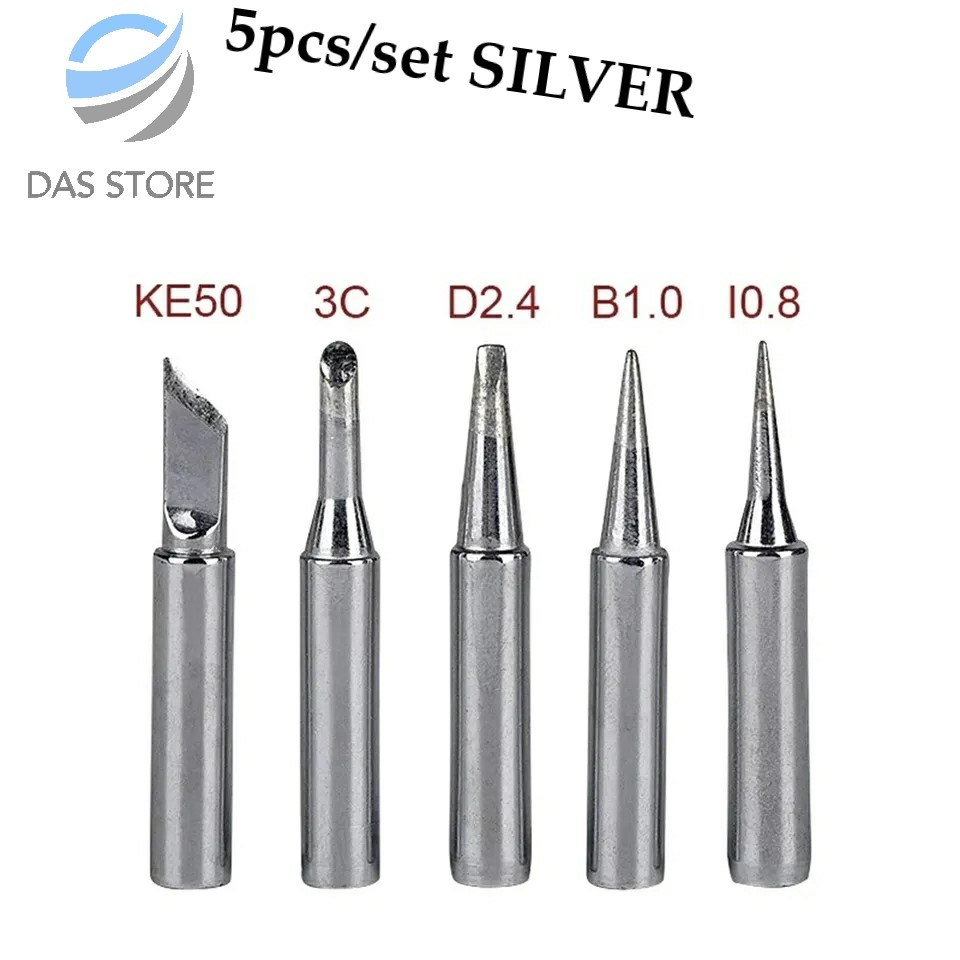 5 pcs MATA SOLDER STATION 936 BAHAN SILVER MATA SOLDER TEMBAGA PUCUK SOLDER SILVER