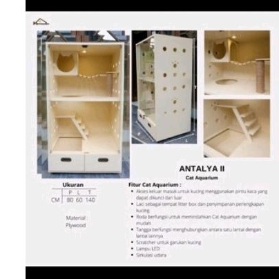 custom kandang kucing cat aquarium premium bahan kayu