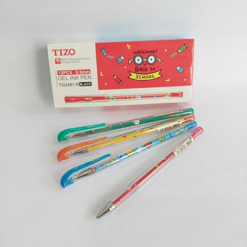 

Bolpoin Gel Tizo 0.5 mm Hitam motif/pulpen/bolpoin/pena