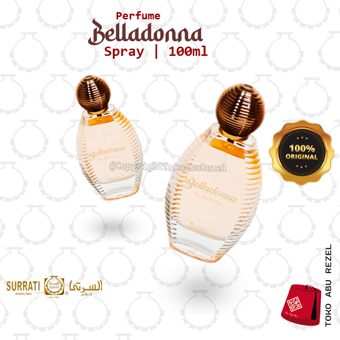 Parfum Spray 100ml Belladonna Original By Surrati | Parfum Surrati | Spray 100 ml |  Surrati Perfumes| Original Product | Surrati Factory Holly Makkah KSA