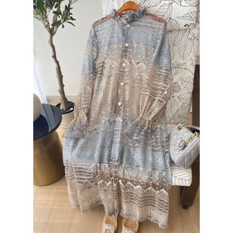 ALAIA SERIES OUTER SUMBA MIDI SRIWIJAYA BAJO HAIDEEORLIN HAIDEE ORLIN GOLD DEEP ROSEGOLD BLUE