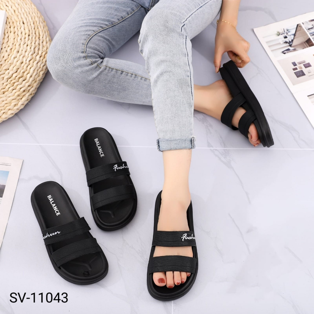 Sandal Karet Balance Wanita Series SB SV-11043#(Real Stock)