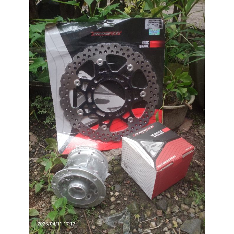 Tromol depan KLX dtracker red it set piringan tromol depan Kawasaki KLX d tracker set piringan cakra