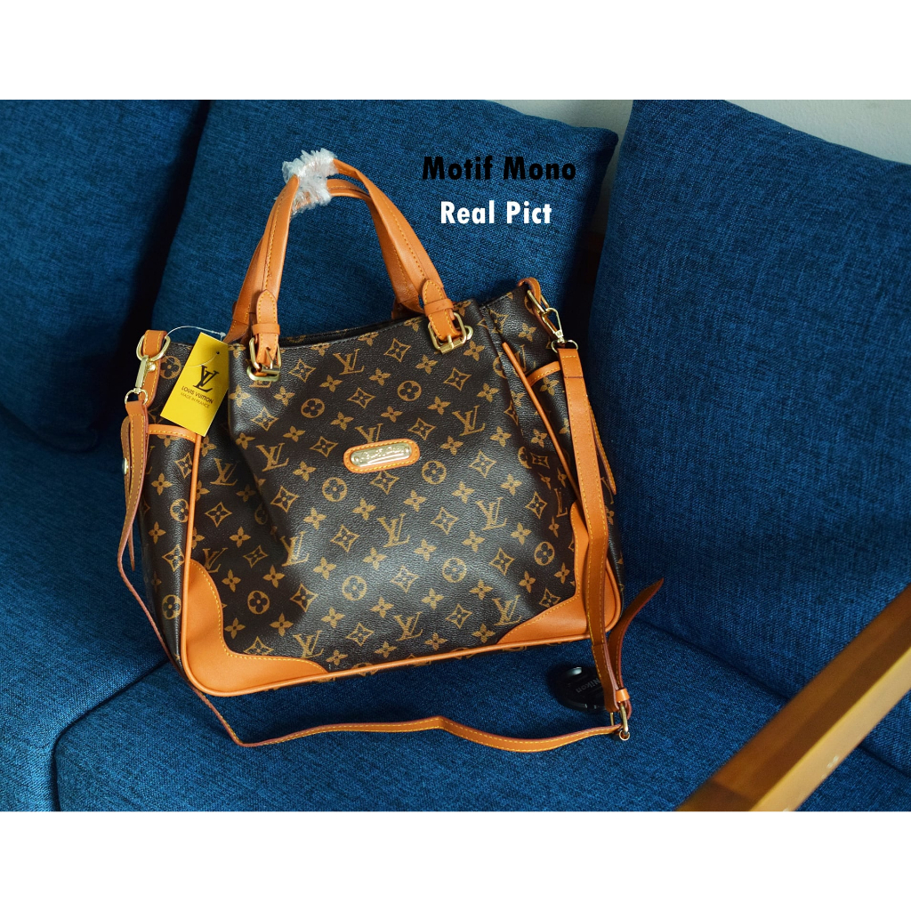 Tas Import Wanita Lv Cevro 3 in 1 Tas Jalan Motif Mono Damier