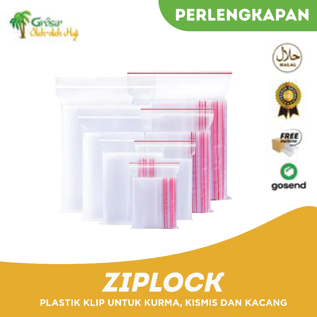 Plastik Klip Untuk Oleh-Oleh Haji &amp; Umroh 1pak isi 100