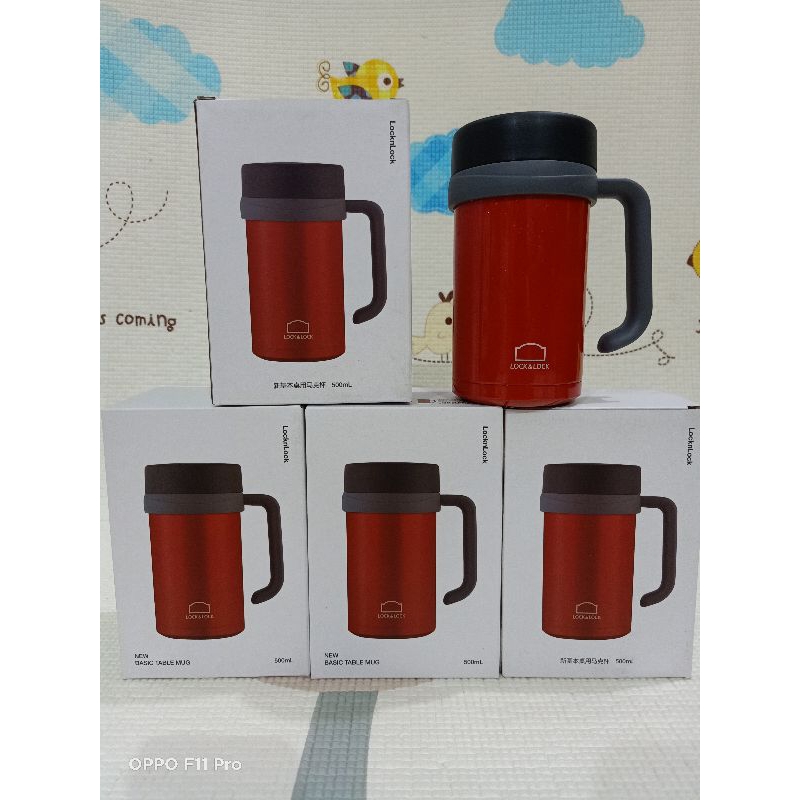 Lock n Lock Table Mug Hot & Cold 500ML / Tumbler panas & dingin / Gelas Meja Stainless 500ML