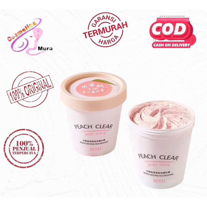 lulur peach super whitening || peach clear extra body scrub