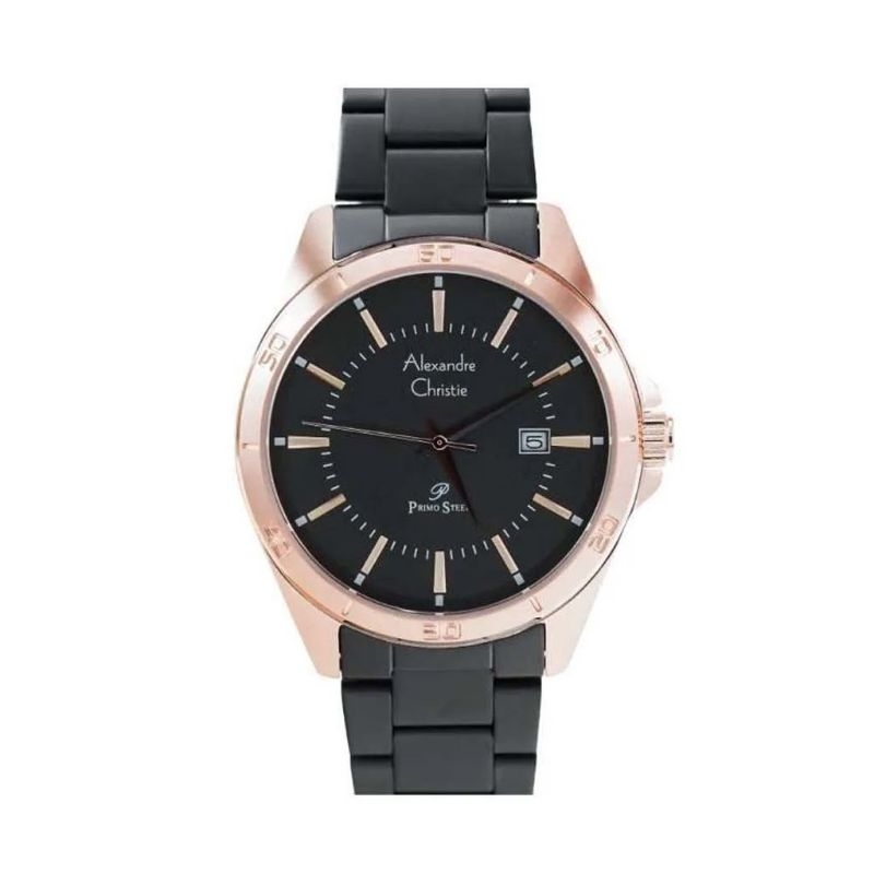 Alexandre Christie Primo Streel AC 1011 LD/ MD BBRBA Ladies& men ( couple ) Black Dial Black Stainle