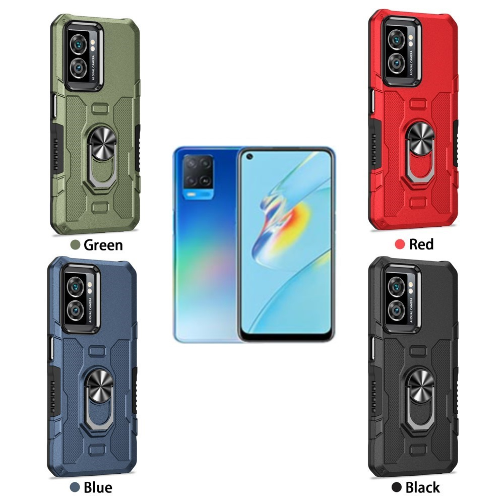 Case Armor OPPO A54 Iring Cincin Magnetic Kesing Hp Protect kamera Premium Hard Case Standing Robot Pelindung Kamera