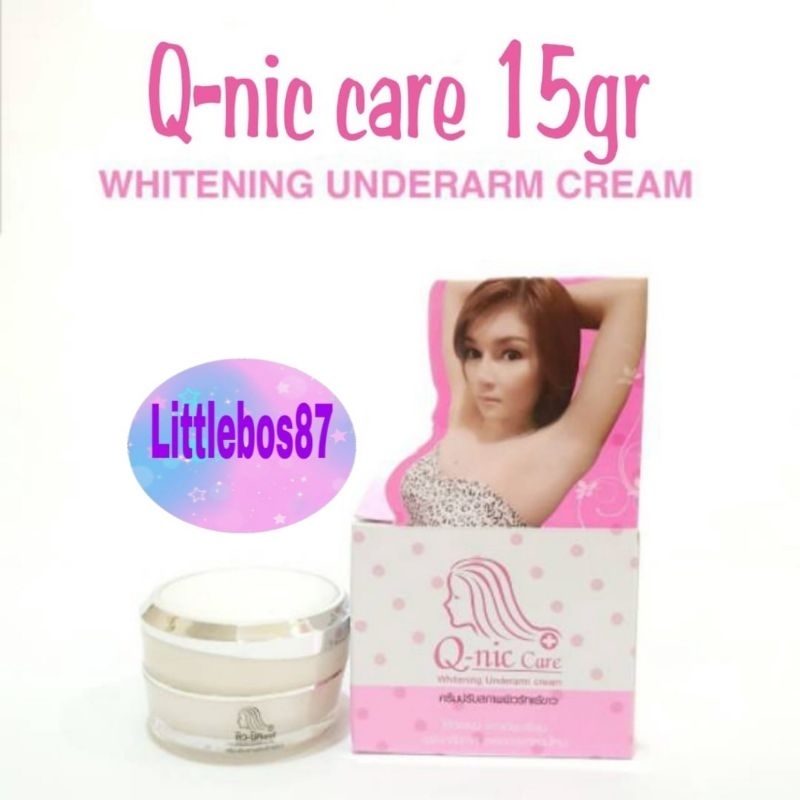 Q-nic Care 15g Krim Pemutih Ketiak Topping Balm Plus Whitening Underarm Cream 15 g