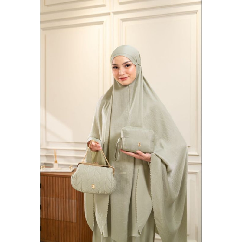 Mukena  Aiyana Amour Bloom Luela Prayer set by heylocal local id