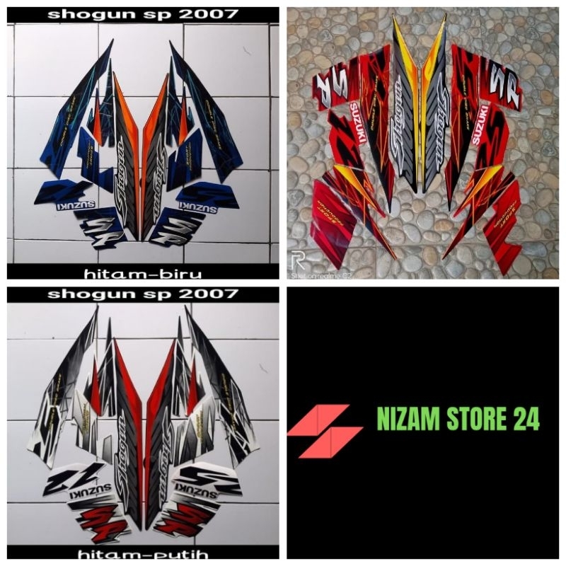 Stiker striping full body komplit suzuki shogun 125r sp 2007