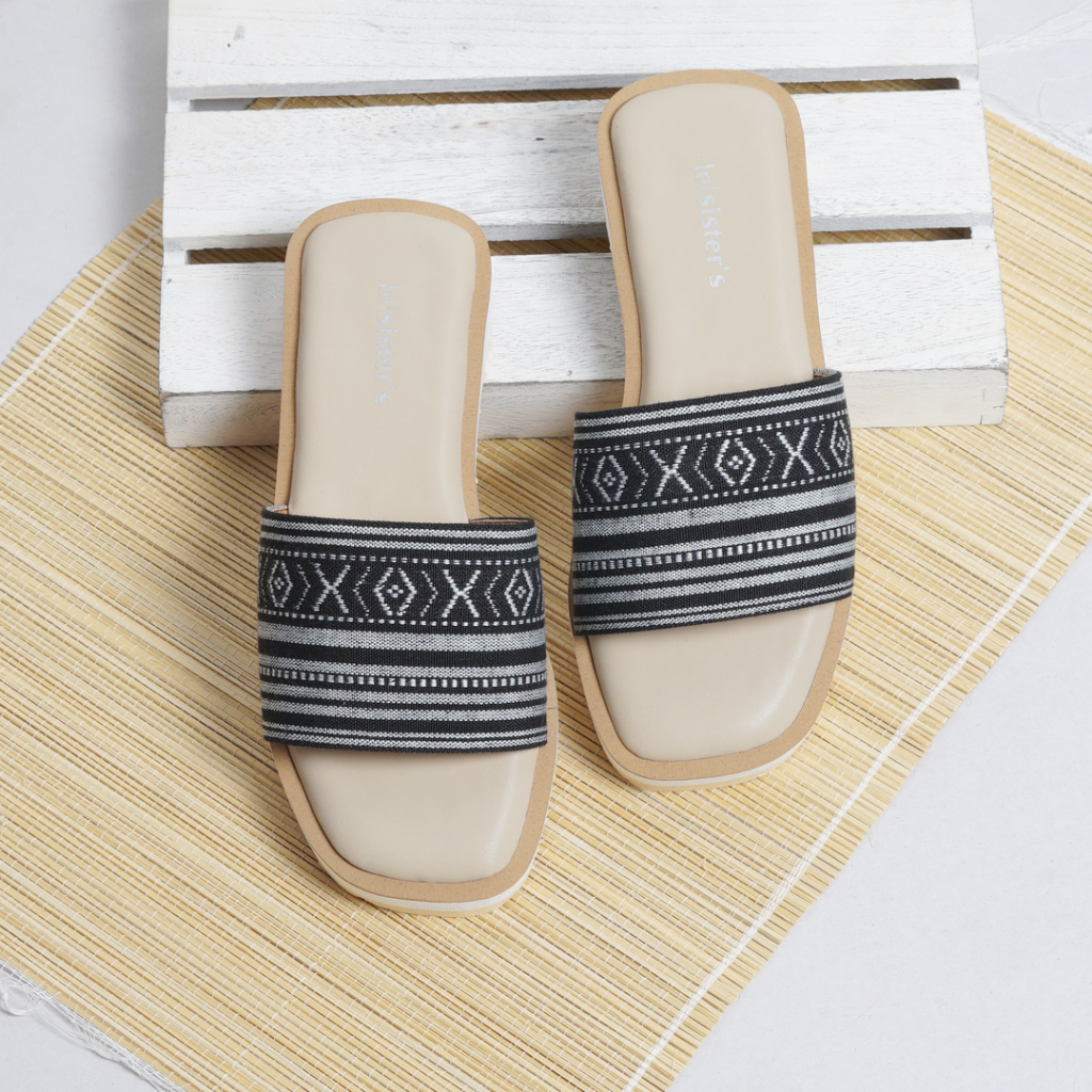 Sandal Slop Wanitta Sisters Sira - Sandal Motif Batik Indonesia