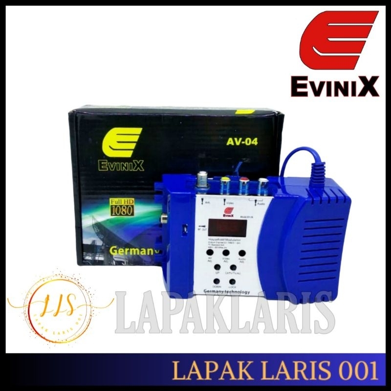 Modulator Agile EVINIX AV04 ANALOQ INPUT RCA OUTPUT RF