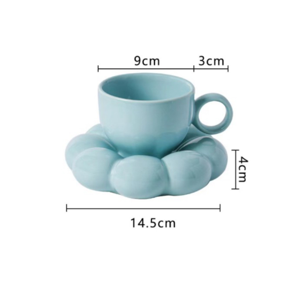 

Tea Christmas Jual Limited Coffee Gifts XMT - New Saucer 6113 Blue Beverage Trendy Cup YHOME Cup Year