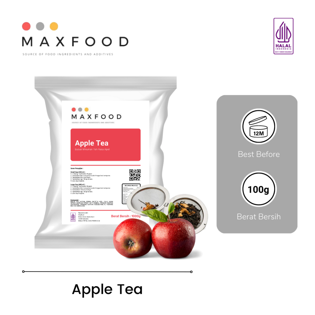 

Apple Tea/ Teh Apel/ Bubuk Minuman Apple Tea/ Apple Tea Powder 100 gram