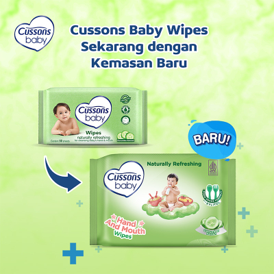 1 PCS - Tissue BASAH CUSSONS BABY WIPES wet tisu isi 45 lembar 50 sheets Cusson cusons