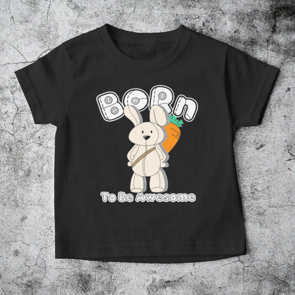 Kaos Anak Born To Be Awesome - Atasan Anak Laki Laki Dan Perempuan