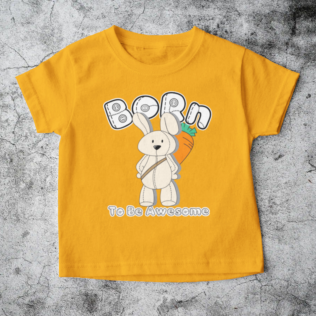 Kaos Anak Born To Be Awesome - Atasan Anak Laki Laki Dan Perempuan