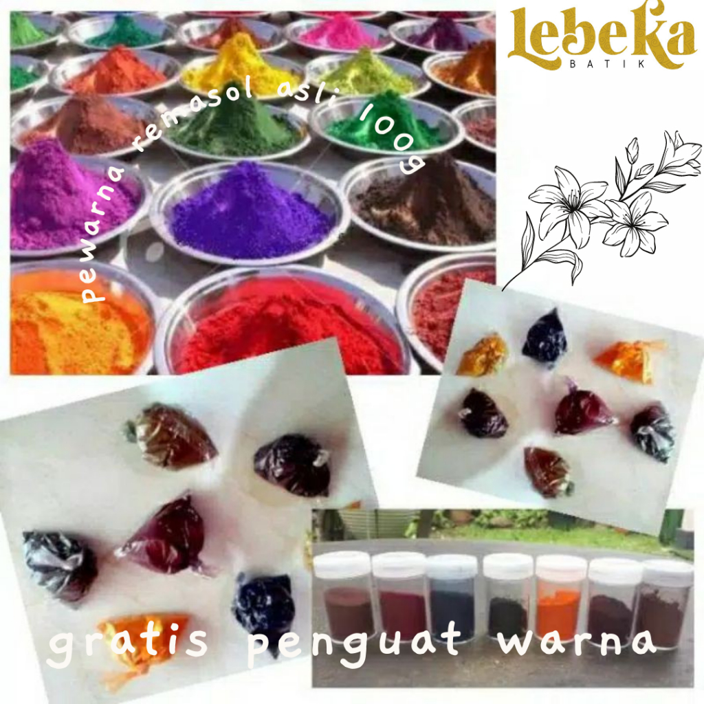 PAKET Dyes REMASOL 18 WARNA dan 25 WARNA GRATIS WG