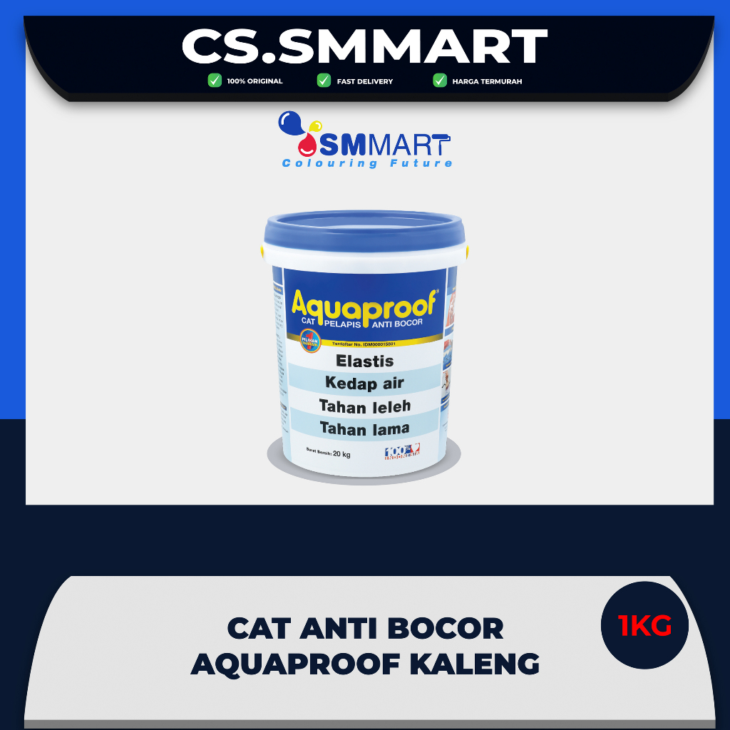 AQUAPROOF CAT PELAPIS ANTI BOCOR 1KG/ CAT WATERPROOFING / WATERPOOF / AQUA PROOF KALENG