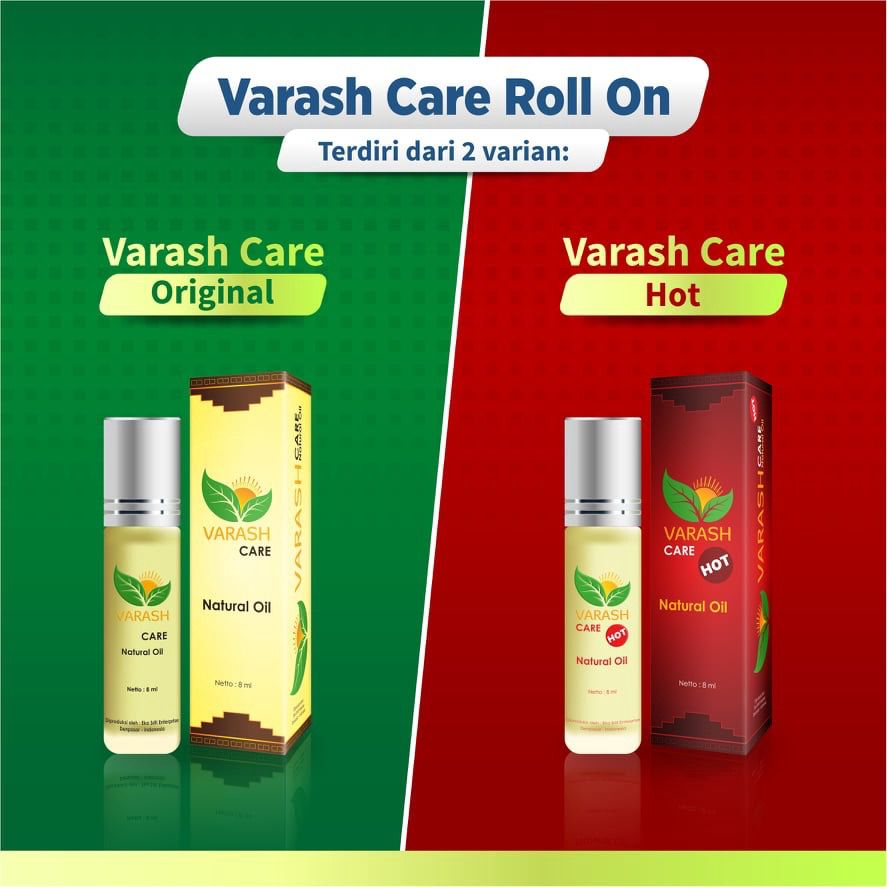 VARASH CARE ROLL ON | NATURAL OIL HOT | NATURAL OIL ORIGINAL | 8 ML