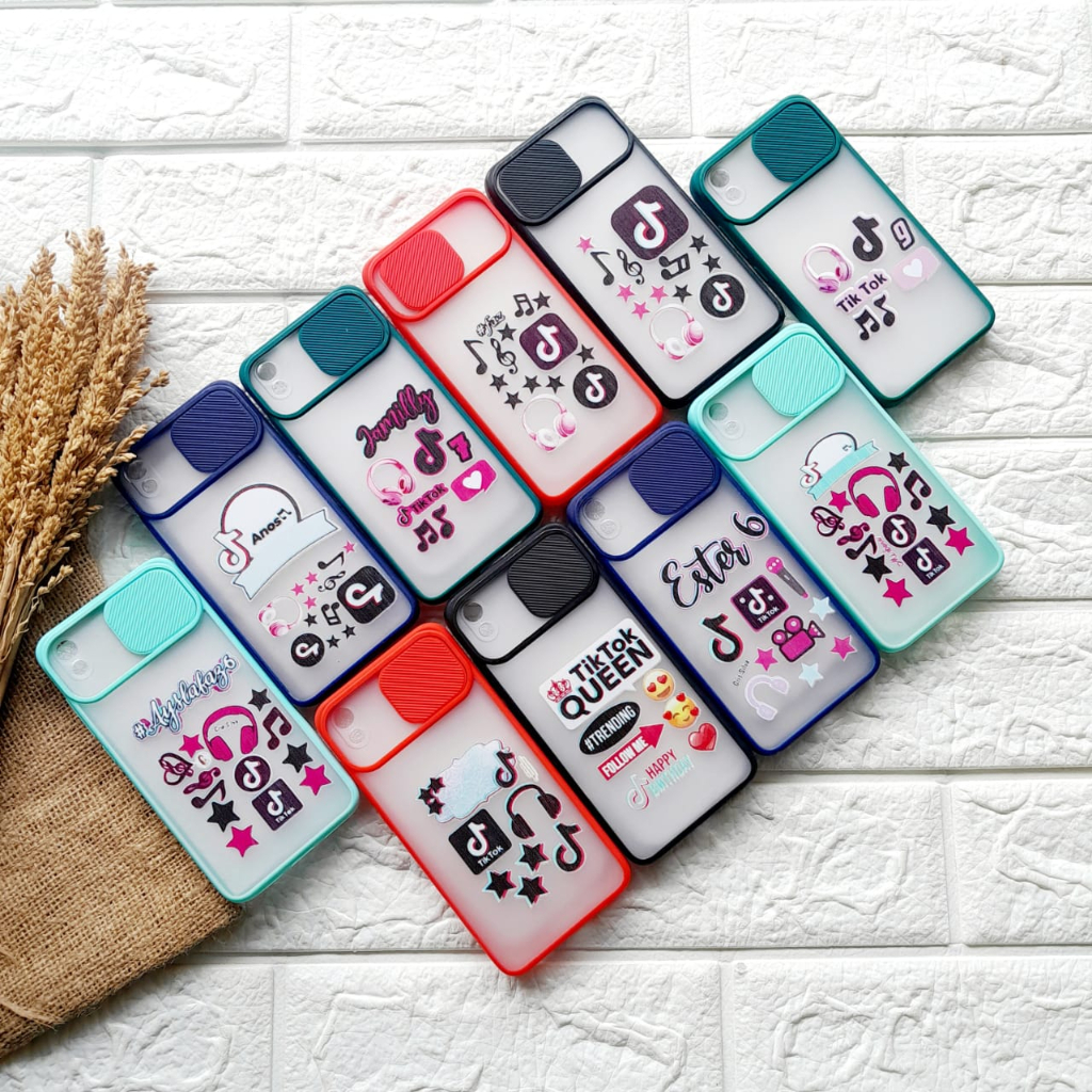Case Softcase Casing Silikon Slide Camera Karakter XIAOMI REDMI NOTE 9 10 10S 10 PRO