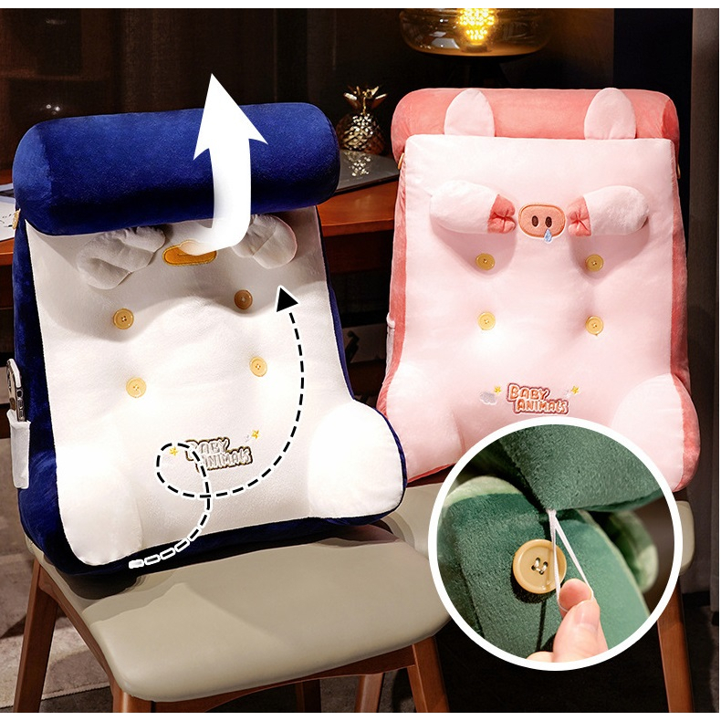 4 in 1 Segitiga Bantal + Guling Lembut Bagus untuk duduk istirahat Dapat Dilepas Dan Dicuci