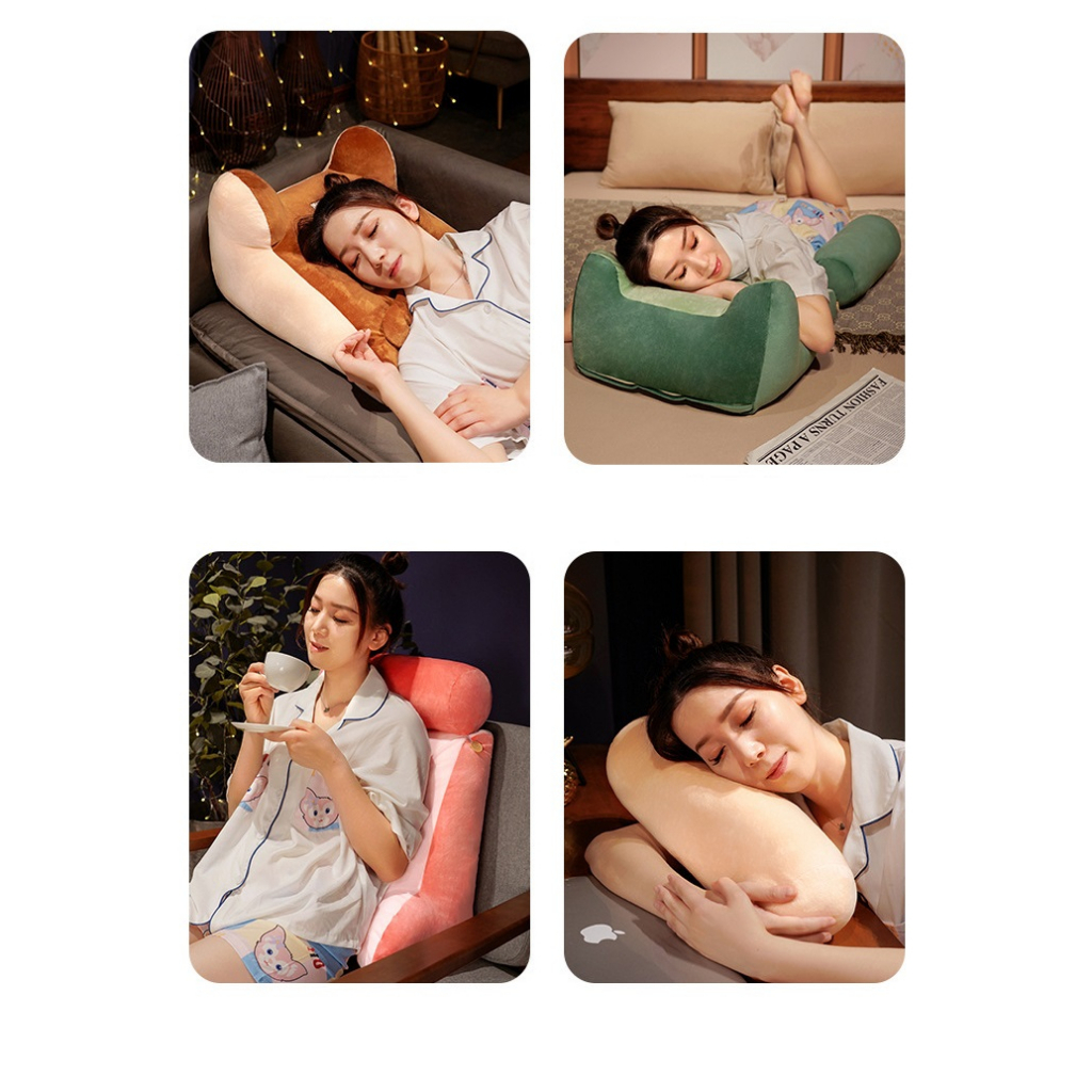 4 in 1 Segitiga Bantal + Guling Lembut Bagus untuk duduk istirahat Dapat Dilepas Dan Dicuci