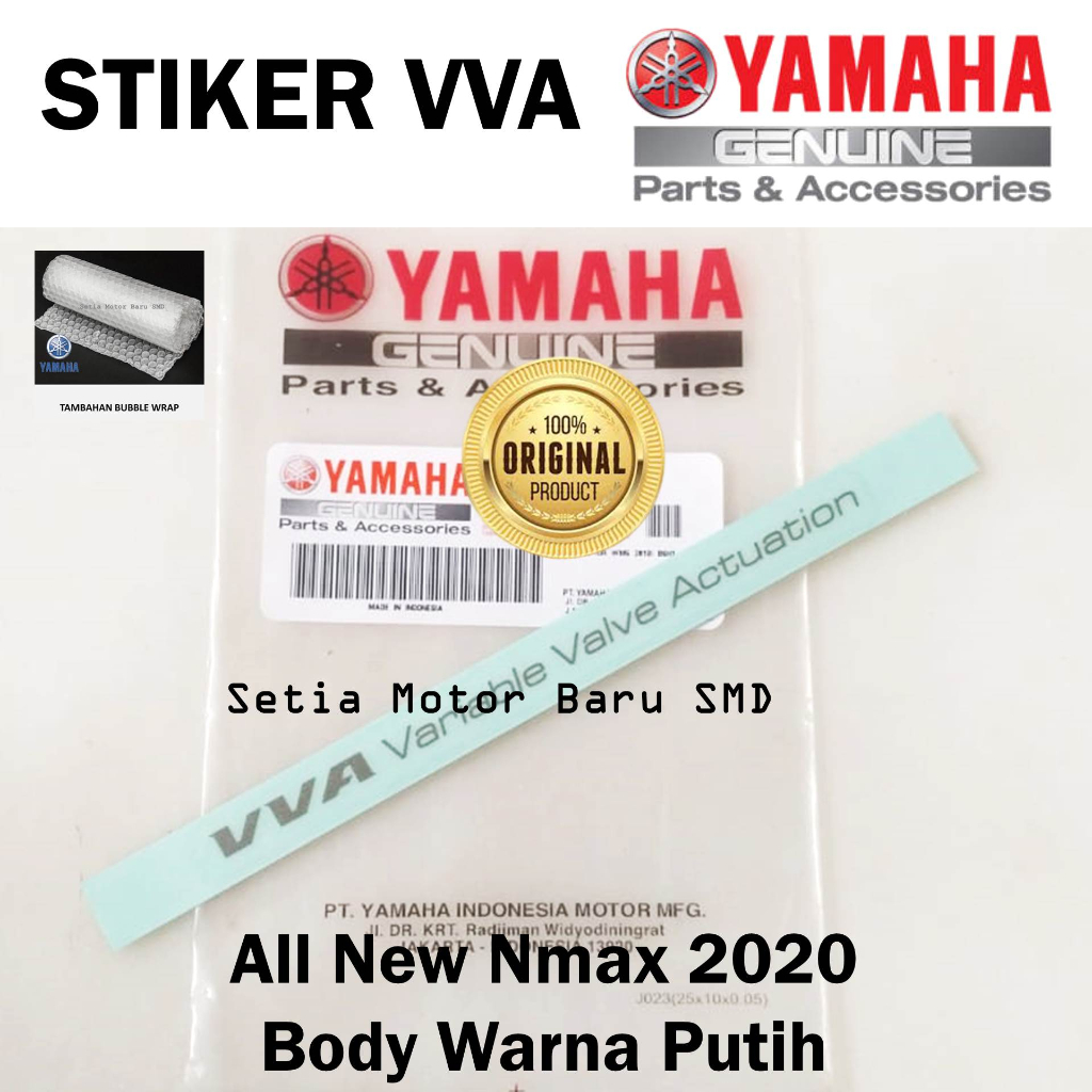Stiker VVA Body Warna Putih All New Nmax N Max ABS NON ABS 2020 Asli Original Yamaha