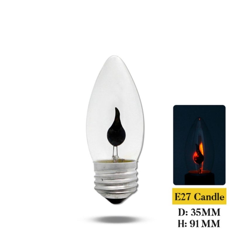 PARKSON Lampu Bohlam LED Api Flickering Candle Light E27 Warm White 3W - P36