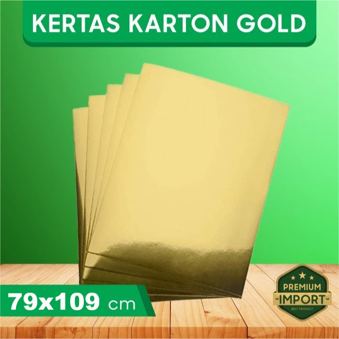 

Karton Emas - Kertas Emas - Karton Gold - 79x109 cm (Plano) - (3 lb)