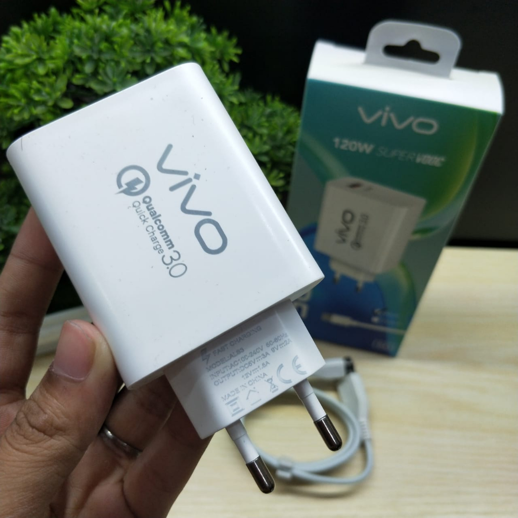 Charger Vivo V25E Dual Engine Fast Charging Dua Mesin Micro USB &amp; Type C