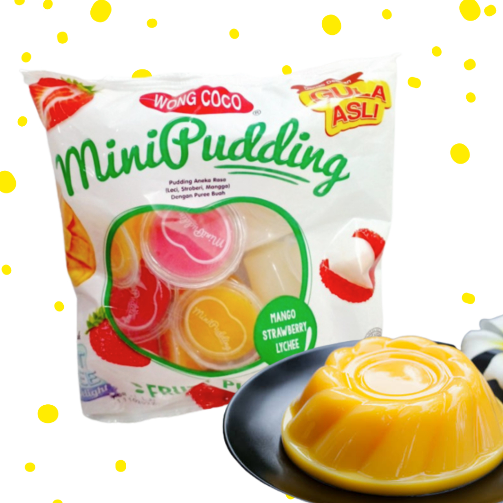 Mini Pudding Wong Coco 14gr isi 12 Aneka Rasa Puding Buah