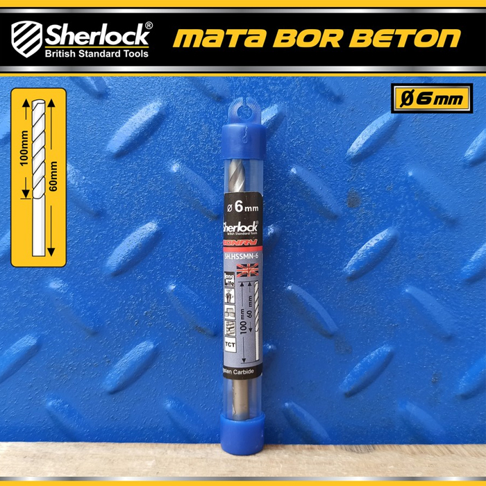 Mata Bor Beton TCT 6 mm / Sherlock (Mata terbuat dari Tungsten Carbide Tips)