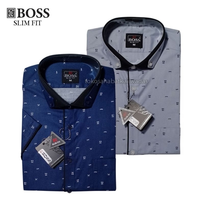 KEMEJA TANGAN PENDEK SLIMFIT BOSS 1250