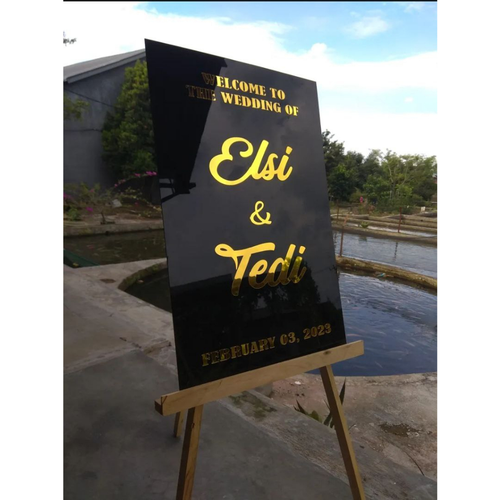 

EASEL TRIPOD UK 110CM / EASEL STAND WEDDING / FOTO / CANVAS / CONGRATULATION / LUKISAN MURAH