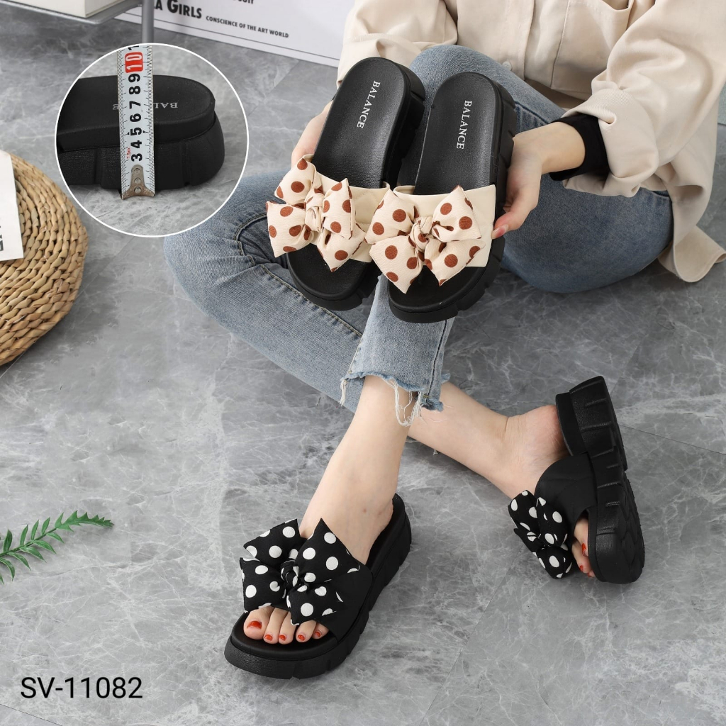 SB Sandal Jelly Wedges Wanita Import Balance SV-11082