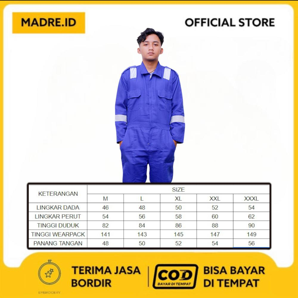 Wearpack Coverall Safety/ Baju Bengkel/Seragam proyek/Seragam Lapangan