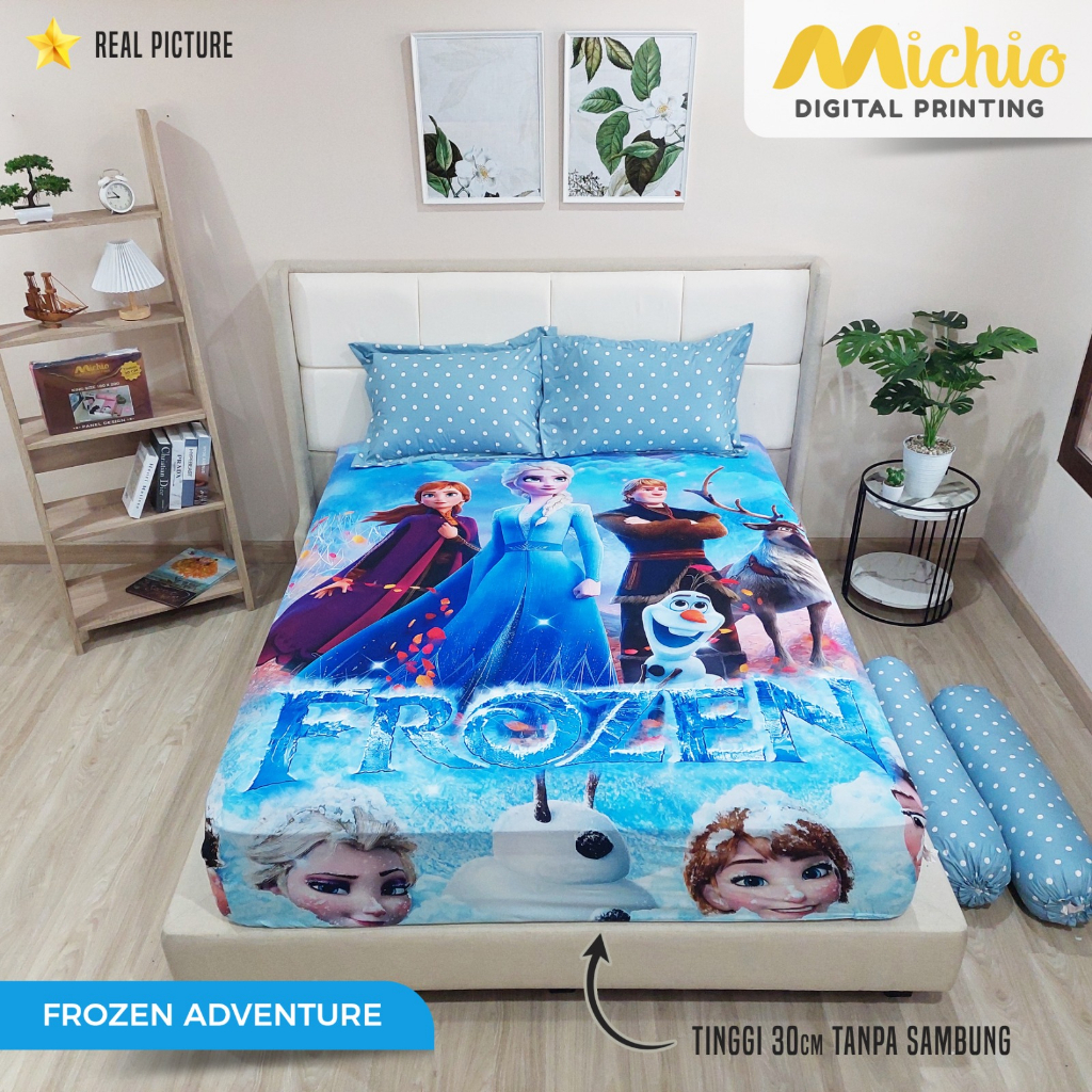 Michio Digital Printing Sprei Uk 160/180 T 30 - Frozen Adventure