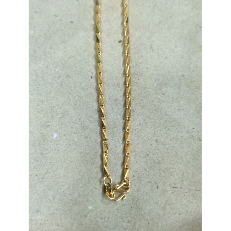 kalung padi panjang 10 gram emas muda