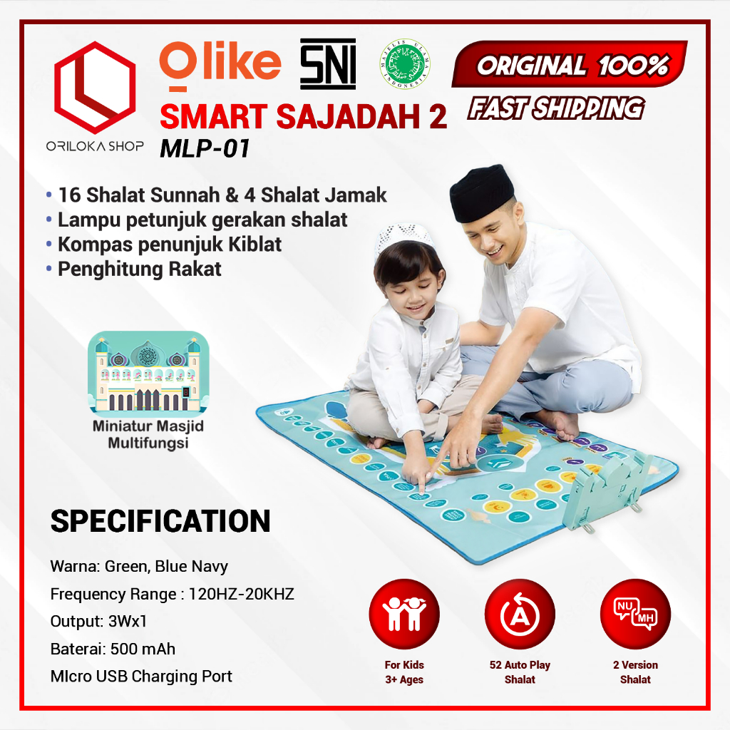 OLIKE Smart Sajadah 2 / Sajadah Pintar - Garansi Resmi Olike