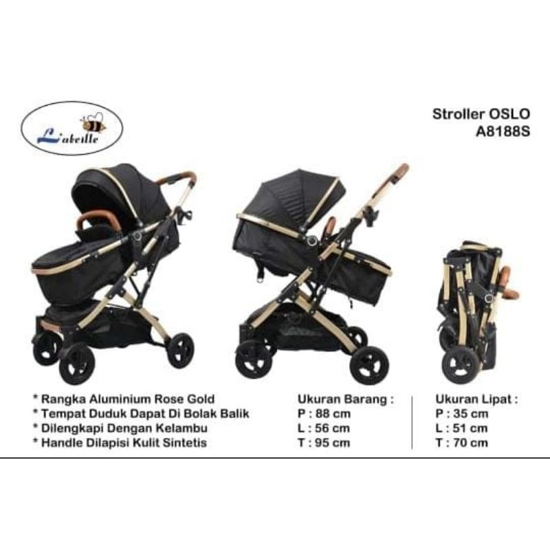 Labeille Stroller A-8188 S Oslo / stroler bayi / stroller