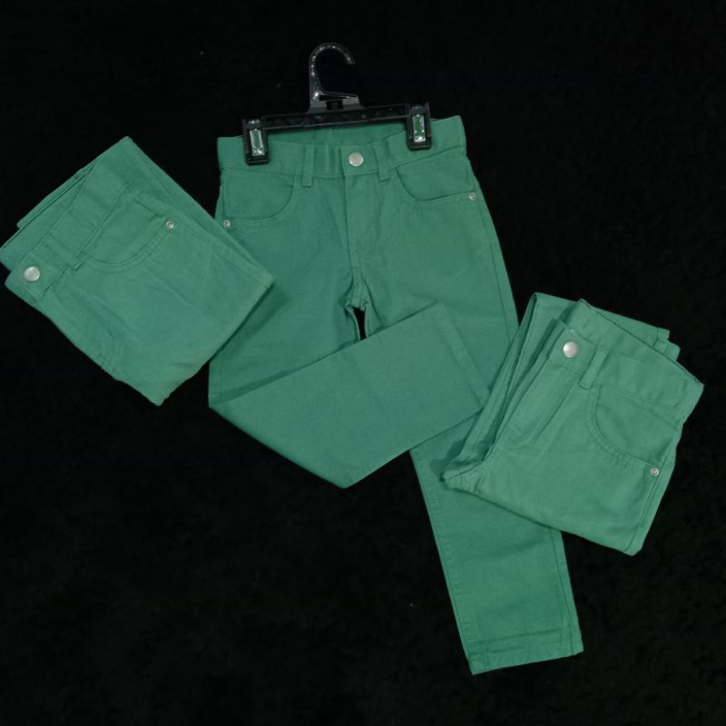 H*M JEANS GREEN KIDS COTTON