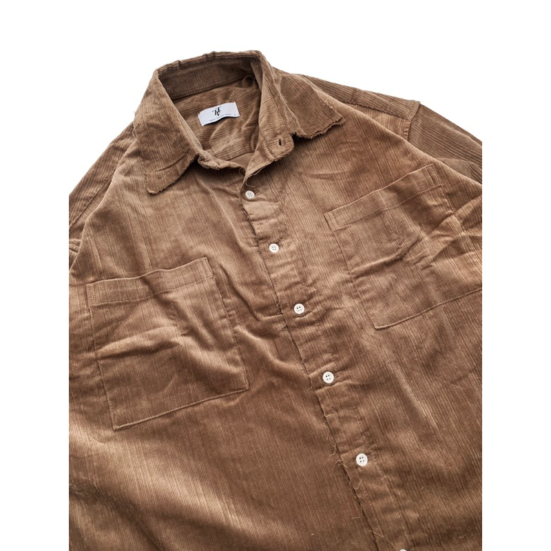 Free Edge Corduroy Brown Shirt Ls